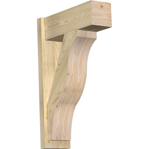 Ekena Millwork Funston Block Rough Sawn Outlooker, Douglas Fir, 8"W x 22"D x 34"H OUT08X22X34FST05RDF - main